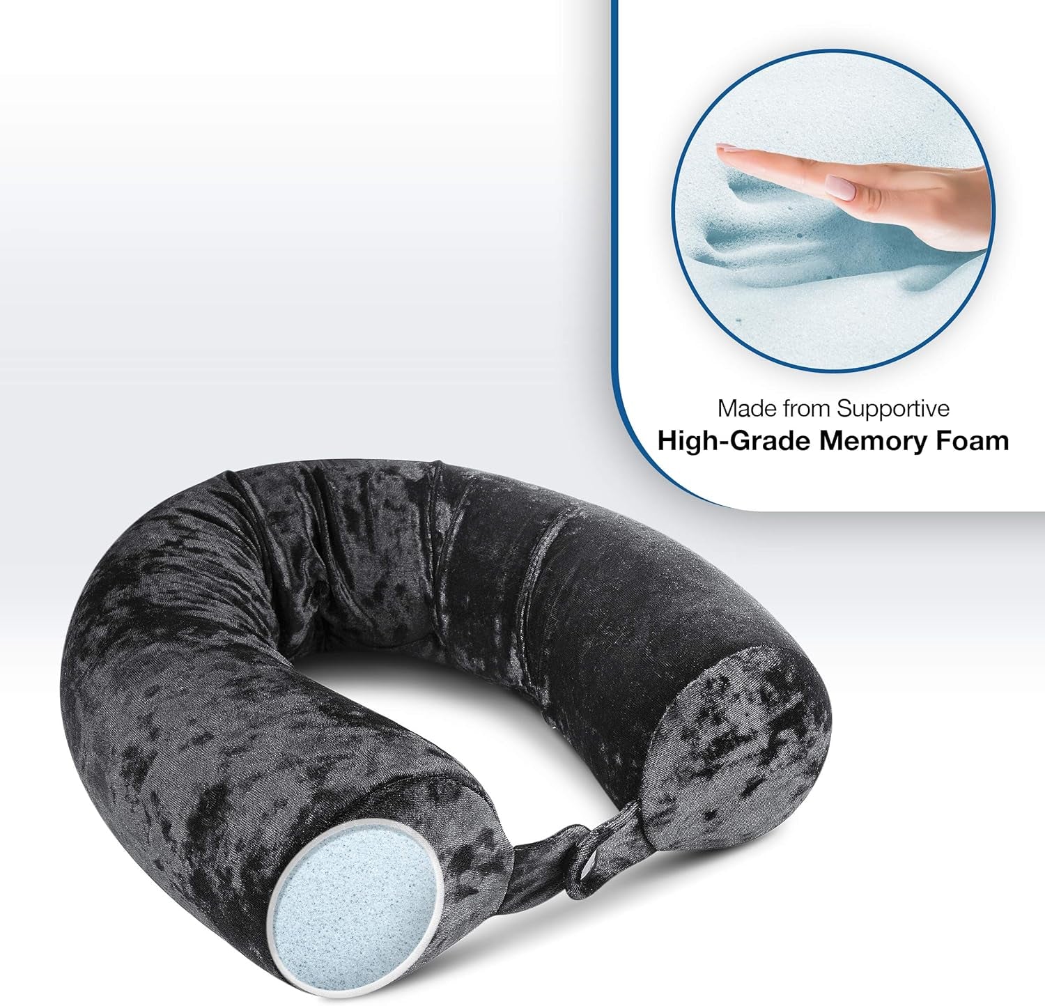 Flex Universal Memory Foam Travel Neck and Body Pillow - Grey