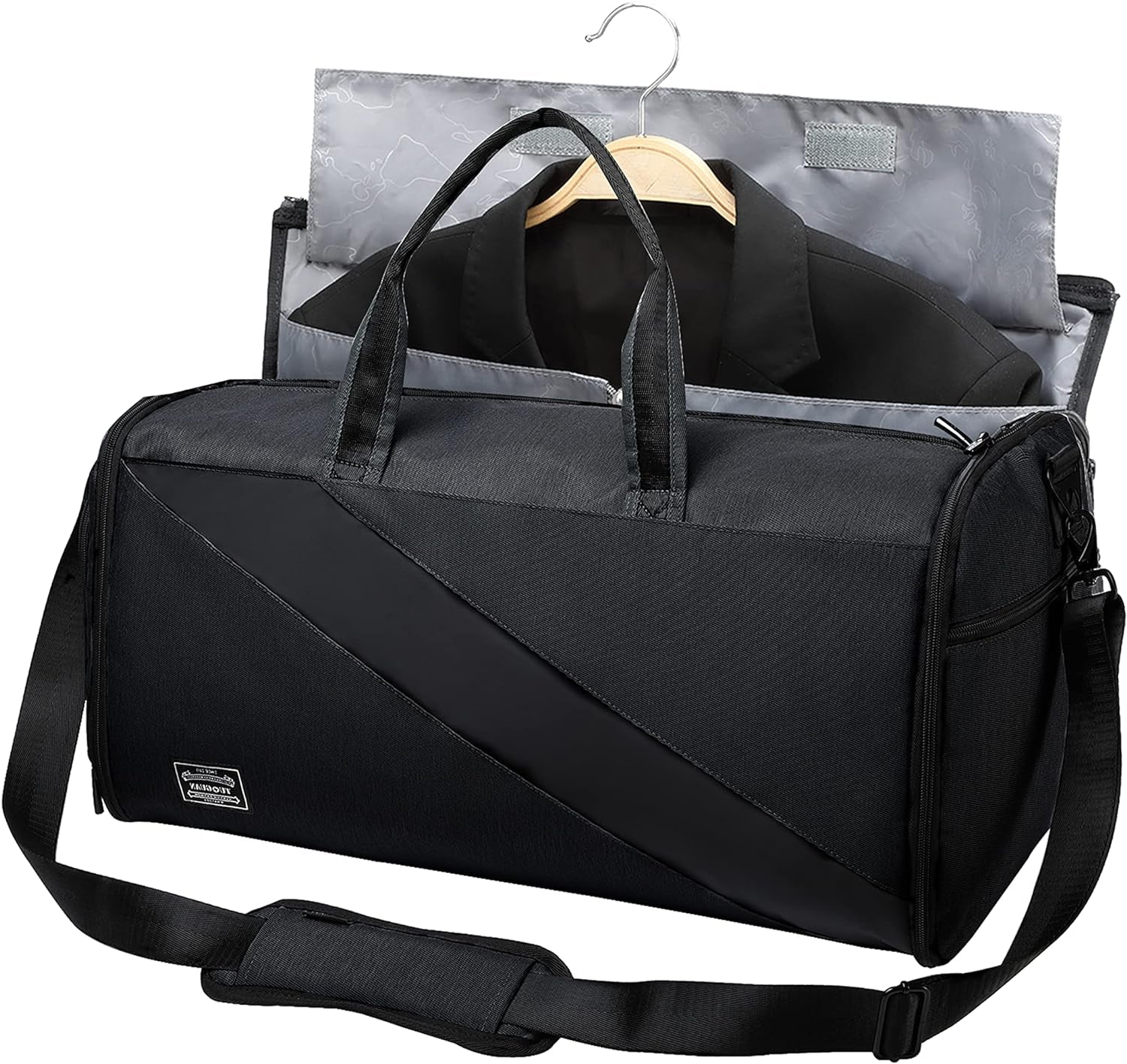 Garment Bags for Travel,Carry on Suit Bags for Men Travel,Garment Bag with Shoe Compartment,2 in 1 Waterproof Convertible Garment Bag with Shoulder Strap Blue