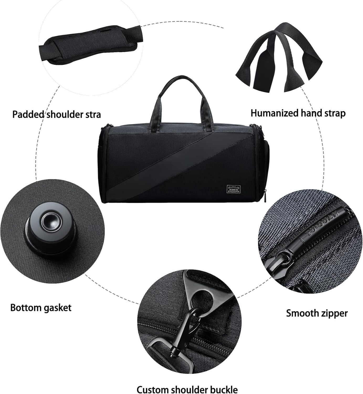 Garment Bags for Travel,Carry on Suit Bags for Men Travel,Garment Bag with Shoe Compartment,2 in 1 Waterproof Convertible Garment Bag with Shoulder Strap Blue
