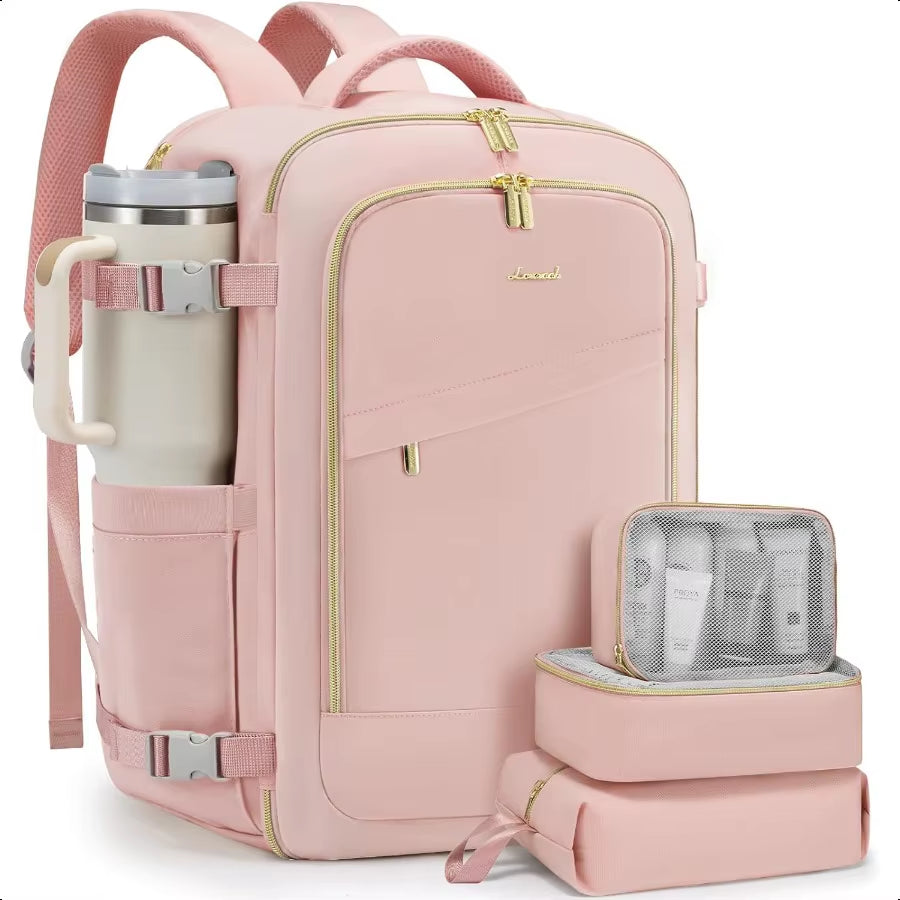 Travel Backpack for Women 40L Carry on Backpack for Airplanes Personal Item Bag for Airlines Fits 17 Inch Laptop TSA Appd Lage