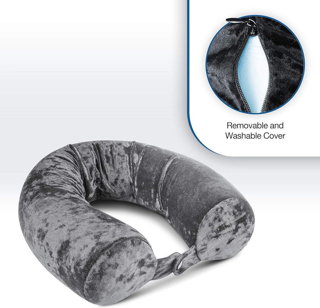 Flex Universal Memory Foam Travel Neck and Body Pillow - Grey