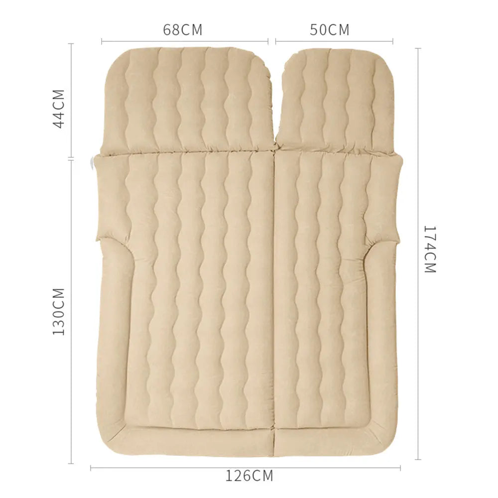 Portable SUV Travel Air Mattress Cushion Inflatable Car Bed Mattress Car Camping Mattress with 2 Pillows Outdoor Camping Cushion