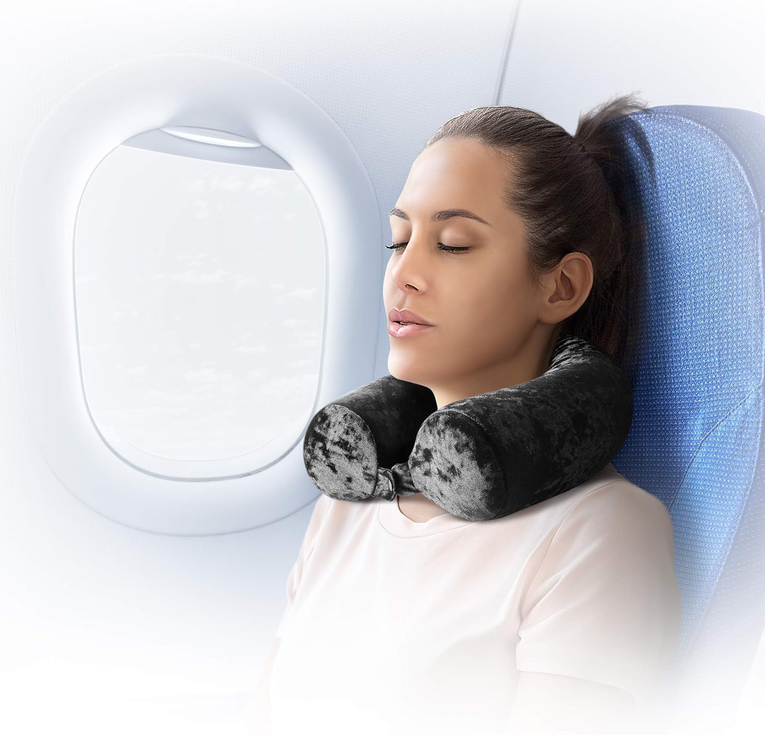 Flex Universal Memory Foam Travel Neck and Body Pillow - Grey